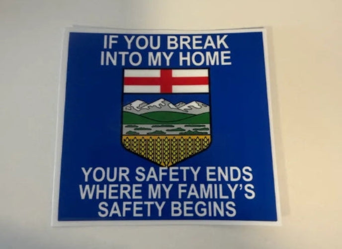 Alberta Patriotic Home Defense Sticker