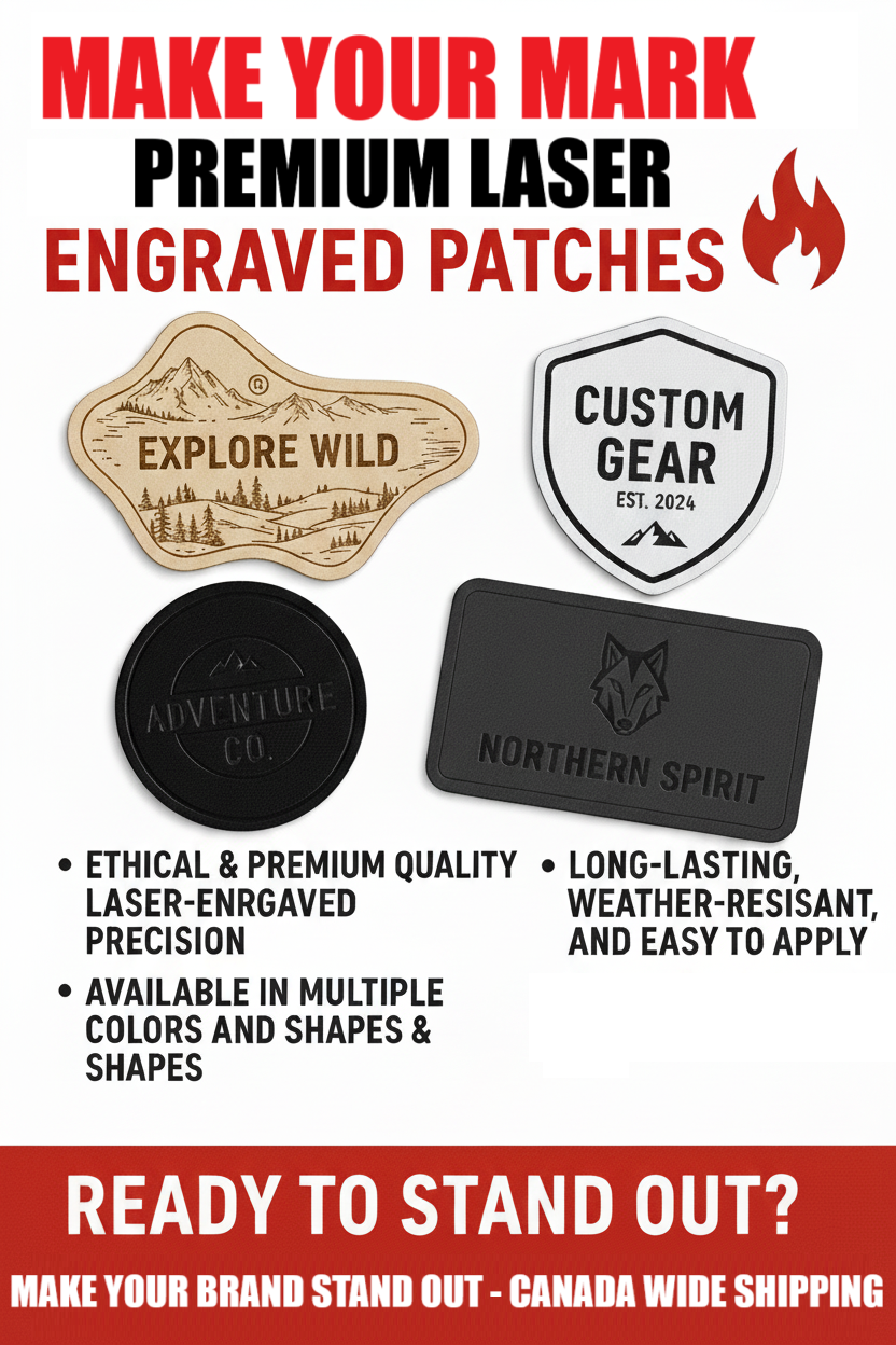 Custom Premium Leatherette Hat Patches - 403 Custom Cuts