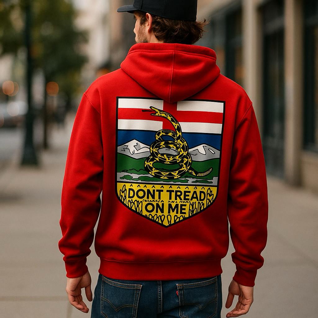 Don't Tread On Me! - Alberta Hoodie - 403 Custom Cuts