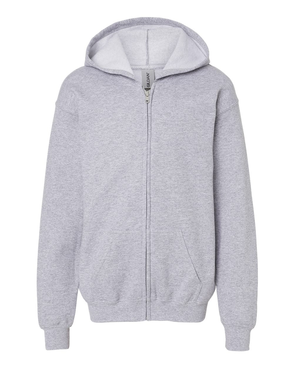 Sport Grey Gildan 18600B Youth Full-Zip Custom Hoodie Calgary | 403 Custom Cuts