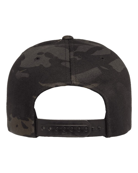 Multicam Black Yupoong 6089M - Custom Flat Brim Trucker Hat