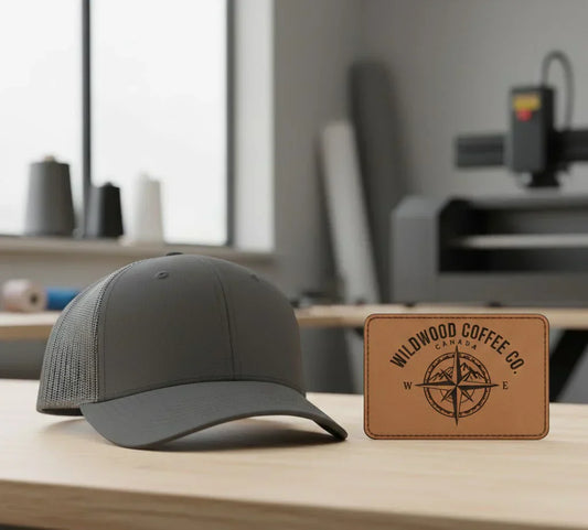 Blank Richardson 112 next to leatherette patch 