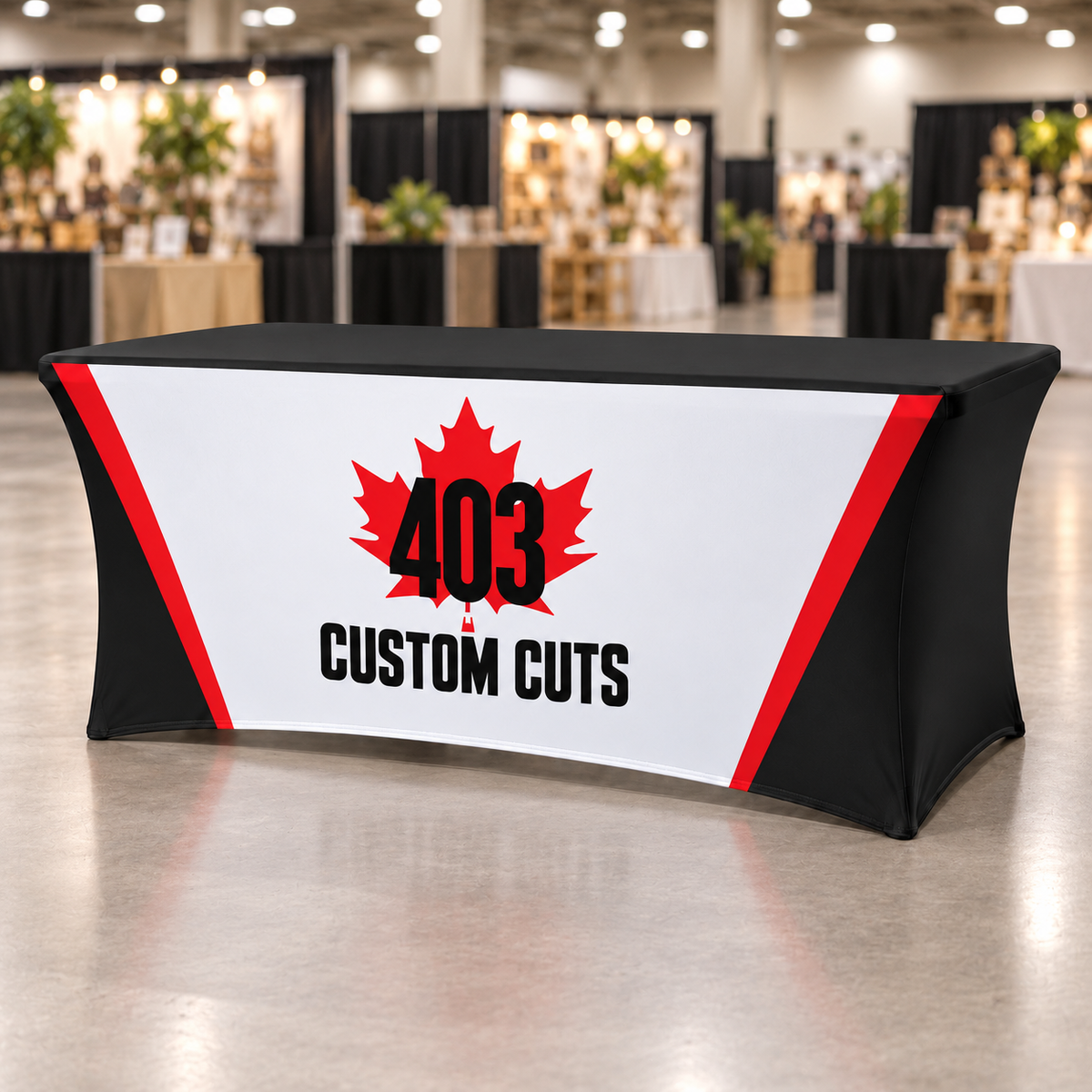 Custom Stretch Table Covers with Logo