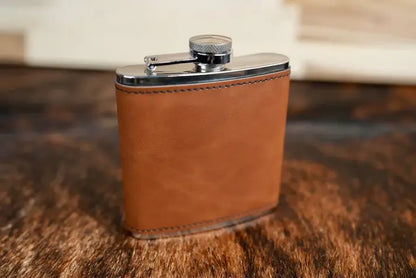 4 Pack - Premium Customized 6oz Flasks - Your Logo