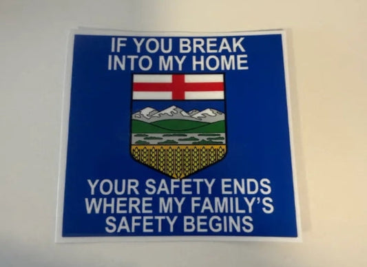 Alberta Patriotic Home Defense Sticker - 403 Custom Cuts