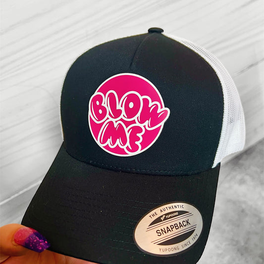 Blow Me – Bubble Gum Pink Trucker Hat - 403 Custom Cuts