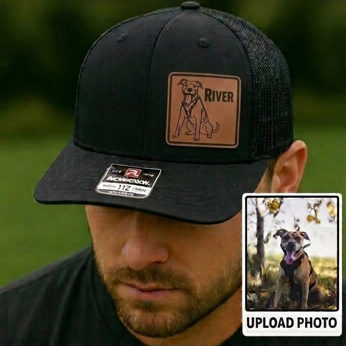 Custom Pet Photo Trucker Hat | Laser Engraved Personalized Cap