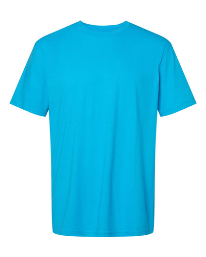 Gildan 64000CVC Softstyle CVC T-shirt in Caribbean Mist.