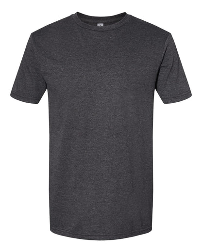 Gildan 64000CVC Softstyle CVC T-shirt in Pitch Black Mist.