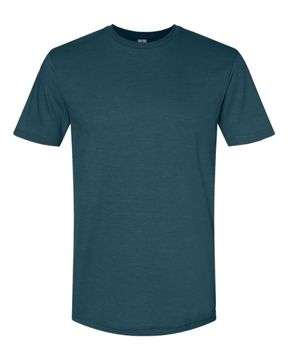 Gildan 64000CVC Softstyle CVC T-shirt in Steel Blue.