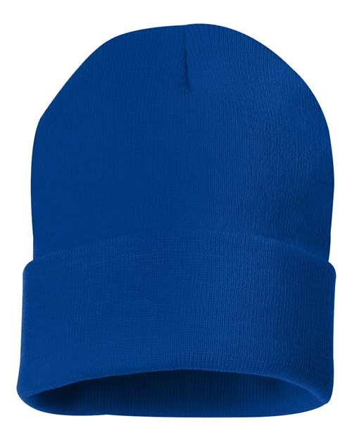 Blue beanie on a white background