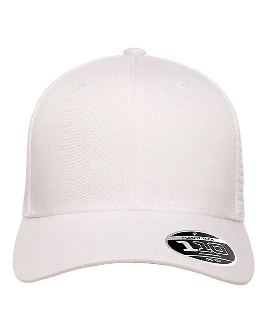 FlexFit 110M - Snapback Trucker Custom Hat-White / Adjustable 403 Custom Cuts
