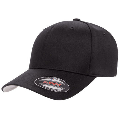 Flexfit 6277 Wooly Combed Cotton Blend Hat - Black