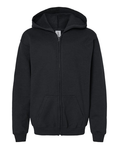 Black Gildan 18600B Youth Full-Zip Custom Hoodie Calgary | 403 Custom Cuts