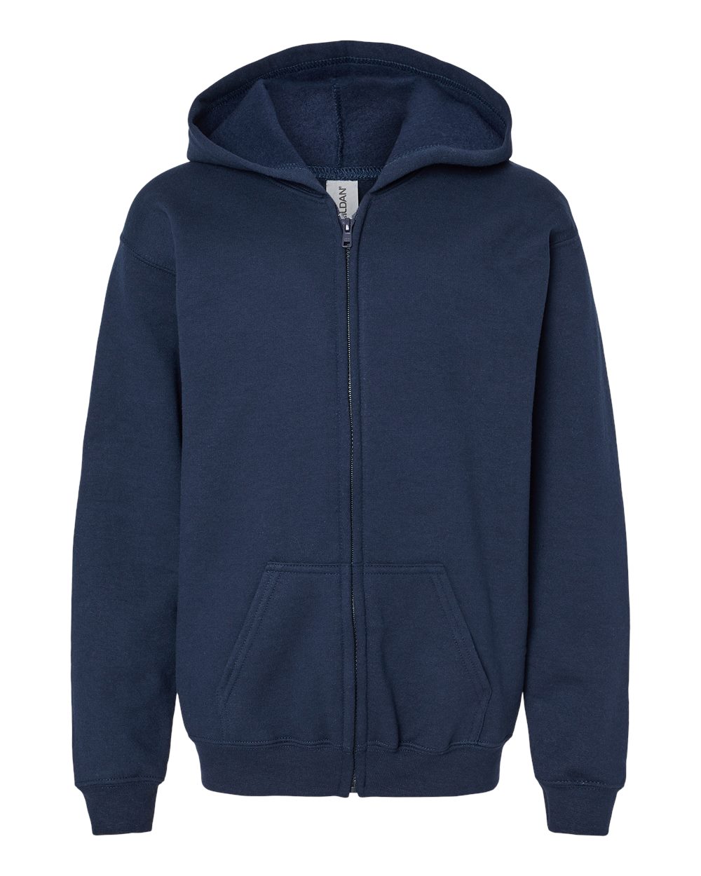 Navy Gildan 18600B Youth Full-Zip Custom Hoodie Calgary | 403 Custom Cuts