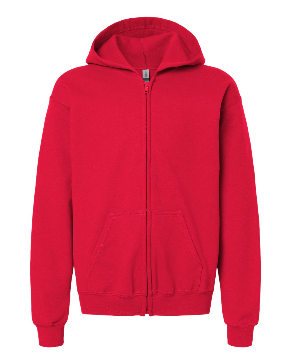 Red Gildan 18600B Youth Full-Zip Custom Hoodie Calgary | 403 Custom Cuts