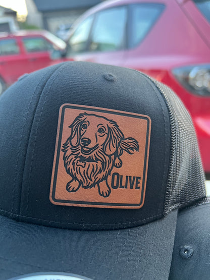 Custom Pet Photo Trucker Hat | Laser Engraved Personalized Cap