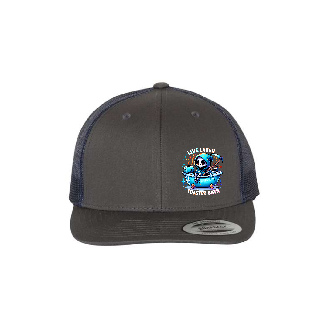 Live, Laugh, Toaster Bath - 6 Panel SnapBack Trucker Hat - 403 Custom Cuts