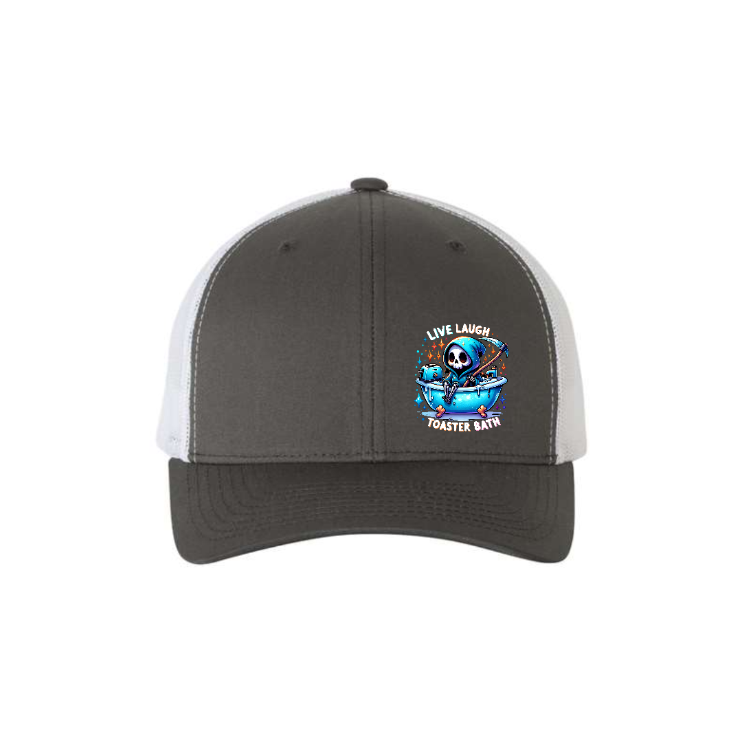 Live, Laugh, Toaster Bath - 6 Panel SnapBack Trucker Hat - 403 Custom Cuts
