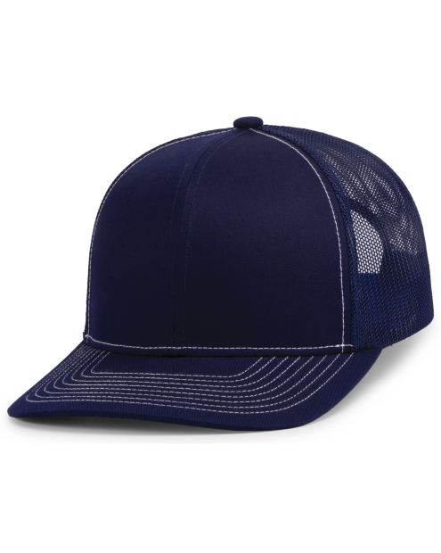 Pacific Headwear 104S Contrast Stitch Custom Trucker Hat