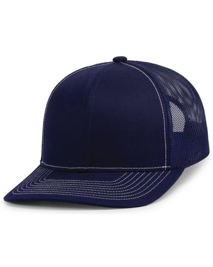 Pacific Headwear 104S Contrast Stitch Custom Trucker Hat