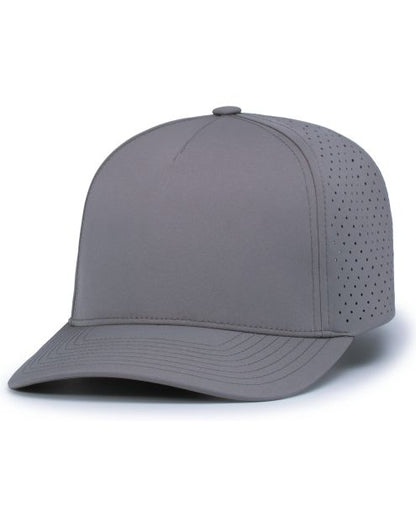 Pacific Headwear P424 - 5 Panel Perforated Snapback Hat