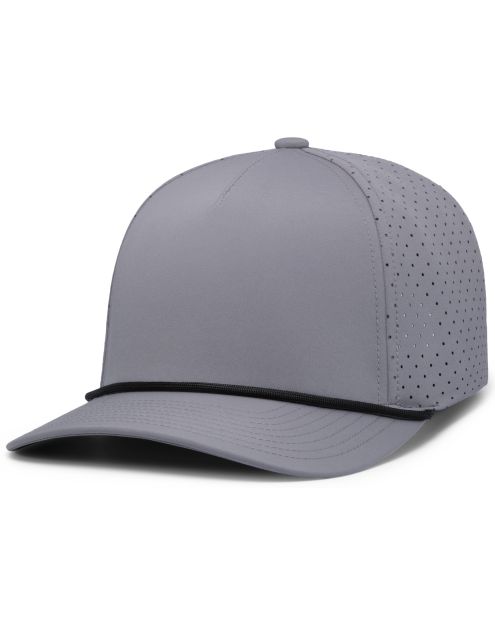 Pacific Headwear P424 - 5 Panel Perforated Snapback Hat