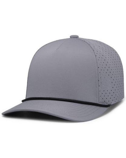 Pacific Headwear P424 - 5 Panel Perforated Snapback Hat