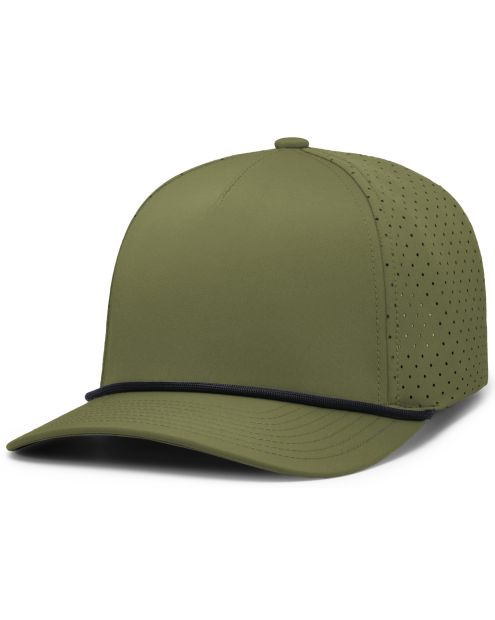 Pacific Headwear P424 - 5 Panel Perforated Snapback Hat