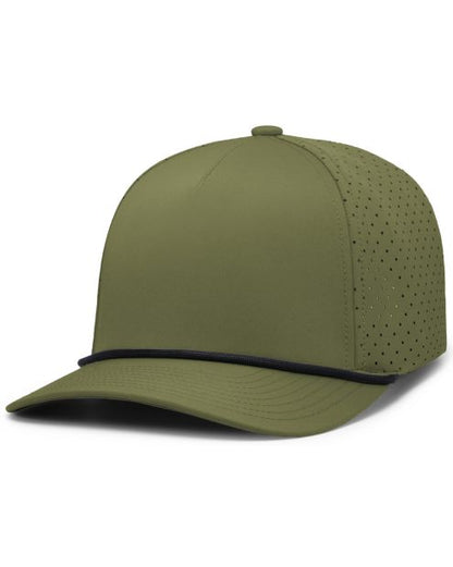 Pacific Headwear P424 - 5 Panel Perforated Snapback Hat