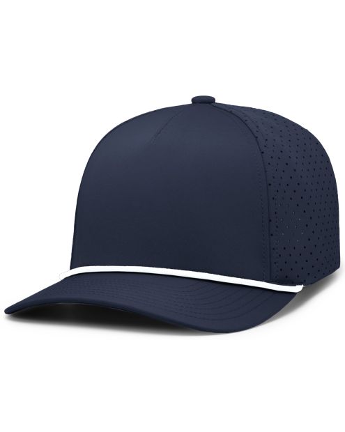 Pacific Headwear P424 - 5 Panel Perforated Snapback Hat