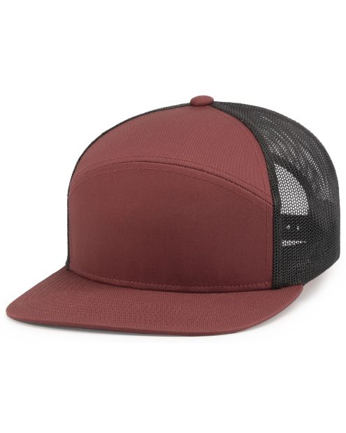 Pacific Headwear P787 Custom 6-Panel Trucker Snapback Hat