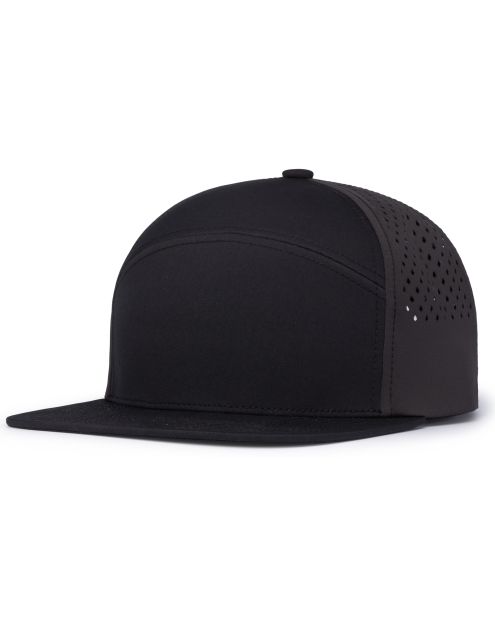 Pacific Headwear P788 - 6 Panel Flat Brim Perforated Snapback