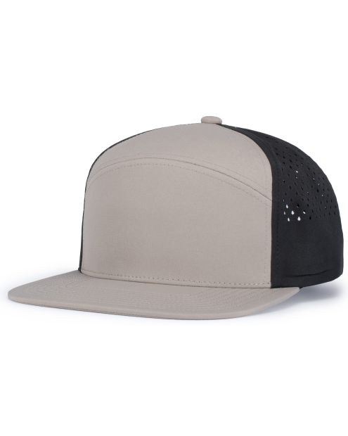 Pacific Headwear P788 - 6 Panel Flat Brim Perforated Snapback
