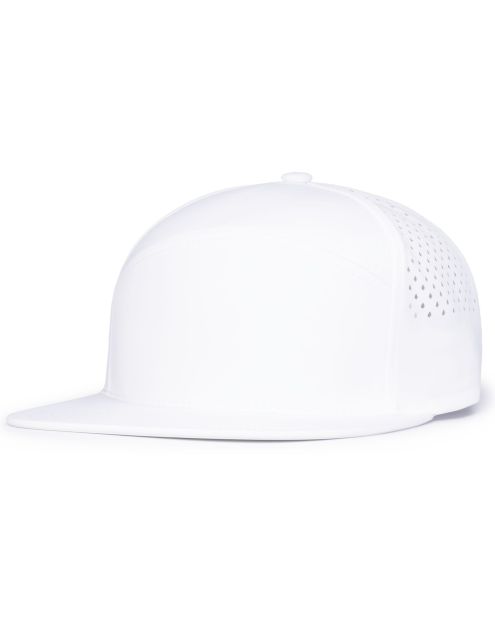 Pacific Headwear P788 - 6 Panel Flat Brim Perforated Snapback