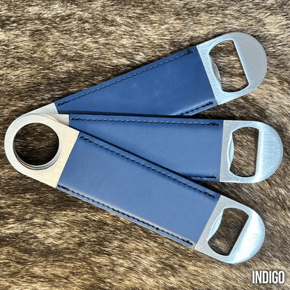 Premium Customized Bottle Opener - Your Logo-Black-Buckskin-Charcoal-Flint-Indigo 403 Custom Cuts