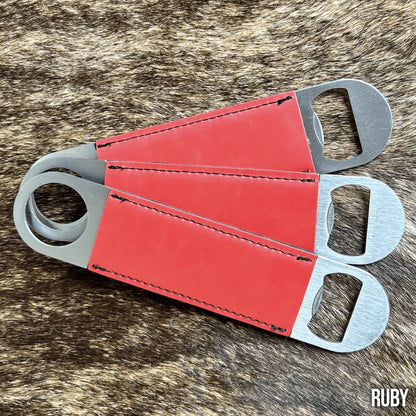 Premium Customized Bottle Opener - Your Logo-Black-Buckskin-Charcoal-Flint-Indigo 403 Custom Cuts