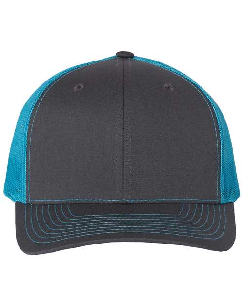 Custom Richardson 112 Gray and blue cap on a white background