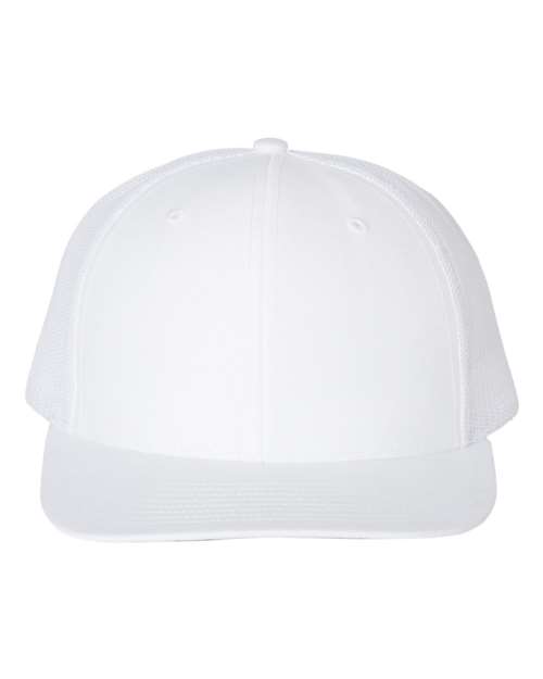 Custom Richardson 112 White baseball cap on a white background