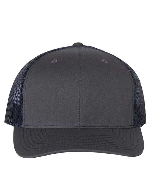 Custom Richardson 112 Black mesh cap on a white background