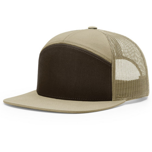 Brown Khaki Richardson 168 7-Panel - Custom Hat | 403 Custom Cuts