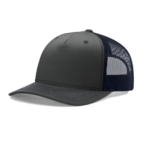 Richardson 112FP 5-Panel Premium Trucker Snapback Hat - Ombre Blue-Navy