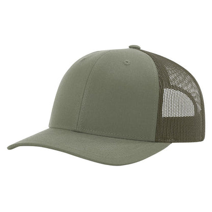 Richardson 115 Low Pro Trucker Cap, Snapback Hat - Loden