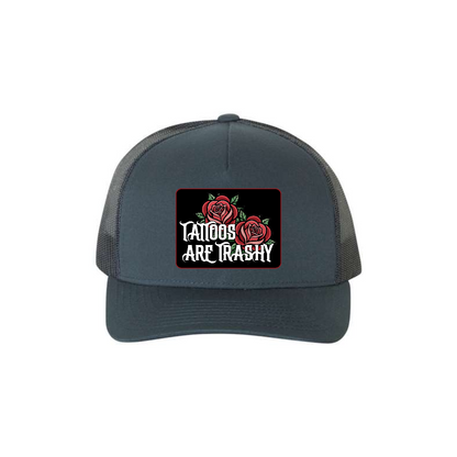 Tattoos Are Trashy Roses - 5 Panel SnapBack Trucker Hat - 403 Custom Cuts