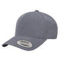 Yupoong 5389AP - 5 Panel Perforated Snapback Hat-Heather Grey-Black-Navy-White 403 Custom Cuts