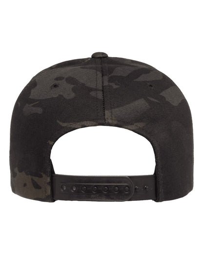 Multicam Black Yupoong 6089M - Custom Flat Brim Trucker Hat