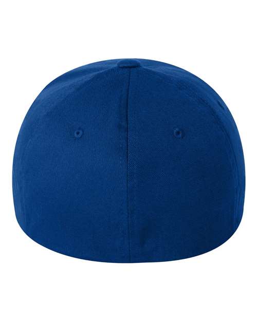 Flexfit 6277 fitted baseball hat in Royal Blue, back view.