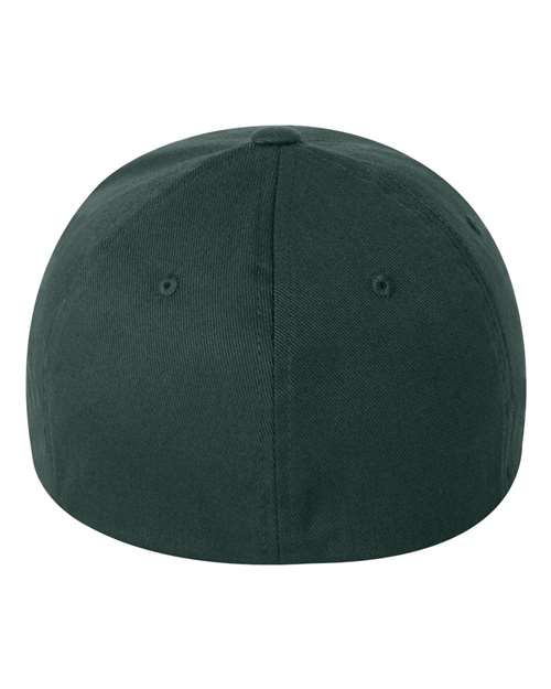 Flexfit 6277 fitted baseball hat in Spruce, back view.