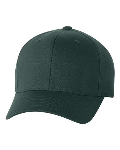 Flexfit 6277 fitted baseball hat in Spruce, front view.