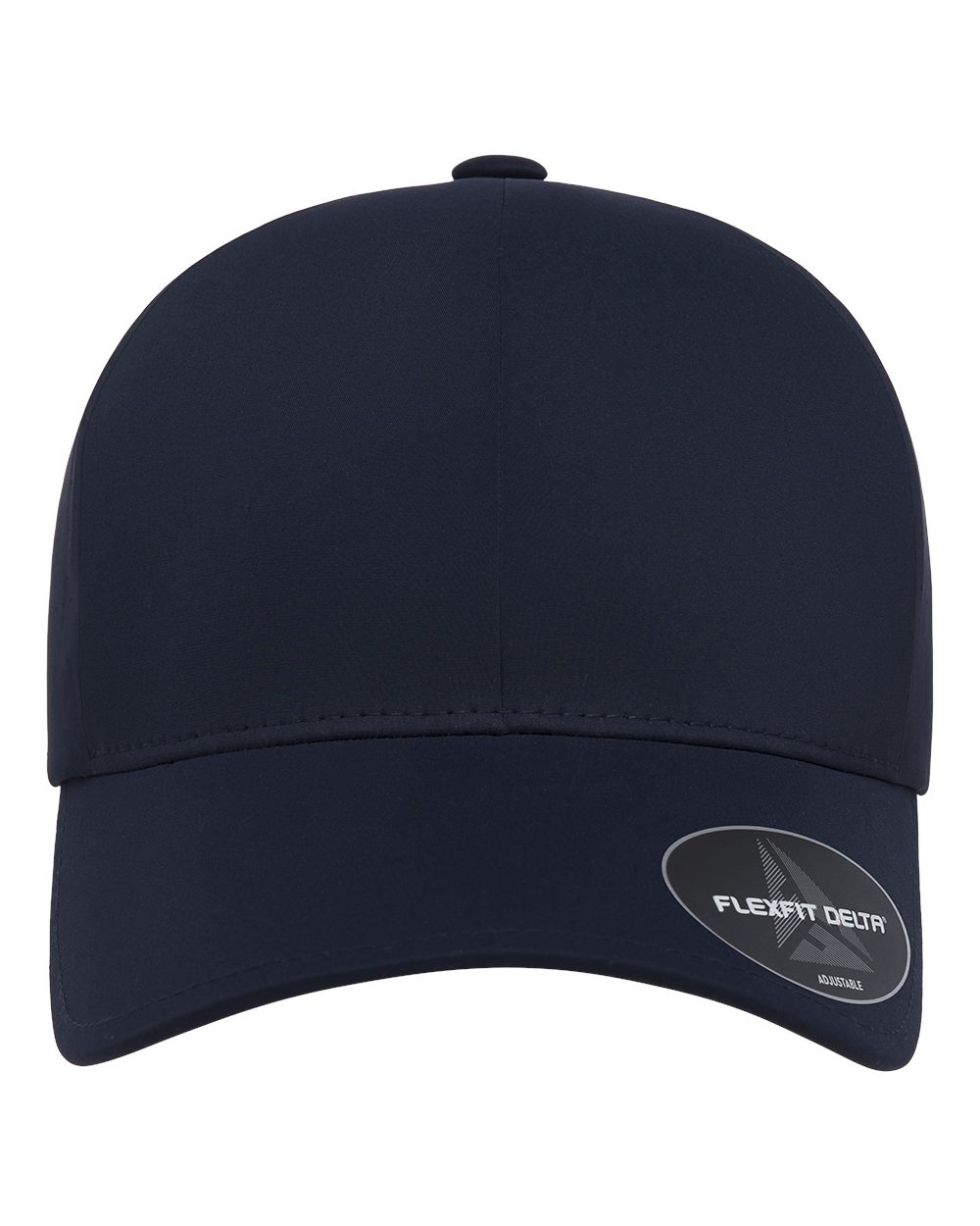 Flexfit Delta 180AP perforated snapback hat in Navy, alternate front view.